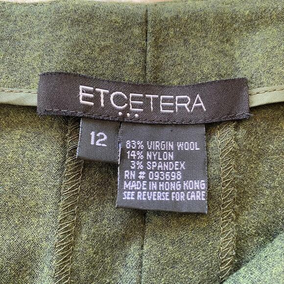 Vintage Etcetera Women's Wool Blend Dress Pants Size 12 Straight Leg Trousers - Picture 3 of 11